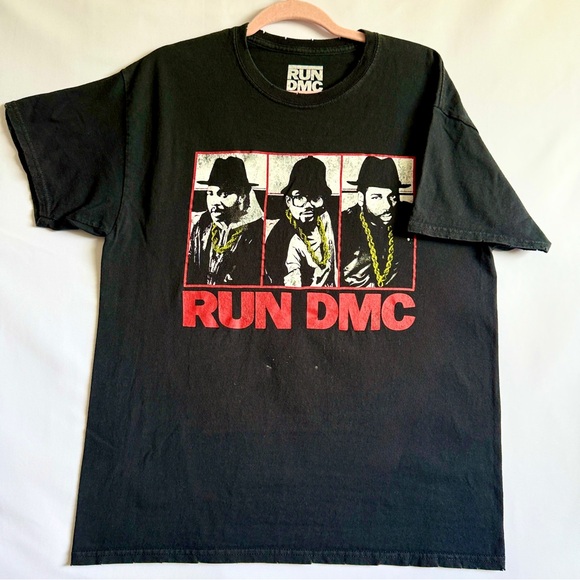 Run DMC Distressed Graphic Tee Medium Black Rap Hip Hop Streetwear - Picture 1 of 7